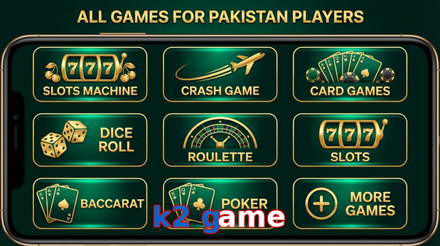 Main screen of K2 Game games page for PK players